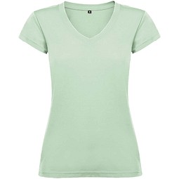 Victoria T-Shirt mit V-Ausschnitt für Damen, Mist Green, 2XL