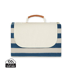 VINGA Alba GRS rPET kleine Picknickdecke, navy blau