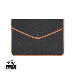 VINGA Bosler 14 Zoll Laptop-Tasche aus GRS recyceltem Canvas, schwarz