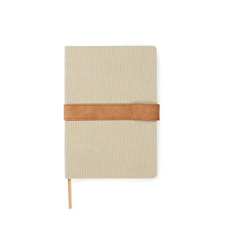VINGA Bosler Notizbuch aus RCS recyceltem Canvas, greige