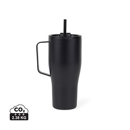 VINGA Eos Voyager 800ml Flasche aus RCS rec. Stainless-Steel, schwarz, schwarz