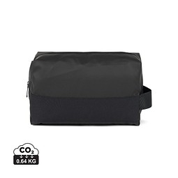 VINGA Livorno Kulturbeutel aus GRS recyceltem Polyester, schwarz