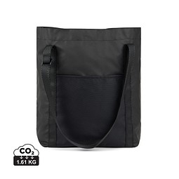 VINGA Livorno Tragetasche aus GRS recyceltem Polyester, schwarz