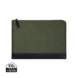 VINGA Marlow 16 Zoll Laptop Sleeve aus RCS recyceltem Polyester, grün, schwarz