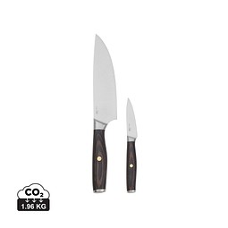 VINGA Tara Chef-Set aus RCS recyceltem Stahl, Stahl, schwarz