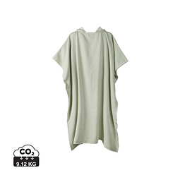 VINGA Tolo Hamam Frottee Strandponcho, grün, off white