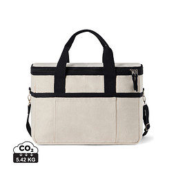 VINGA Volonne AWARE™ Kühlkorb aus recyceltem Canvas, off white, schwarz