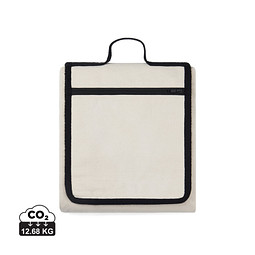 VINGA Volonne AWARE™ Picknickdecke aus recyceltem Canvas, off white, schwarz