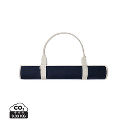 VINGA Volonne AWARE™ Strandmatte aus recyceltem Canvas, navy blau, off white
