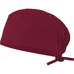 VL ENLIL. Gesundheitsbonnet (190g/m²), in Baumwolle (35%) und Polyester (65%), Burgunder