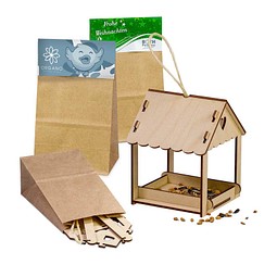 Vogelhäuschen, Weihnachten, 1-seit. Druck