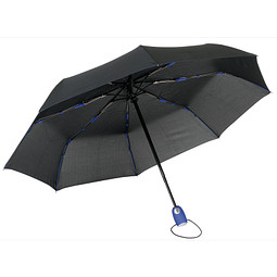 Vollautomatischer Windproof-Taschenschirm STREETLIFE, schwarz-blau