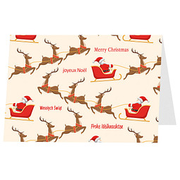 Grußkarte Weihnachten, Motiv Weihnachtsmann, ohne Innendruck