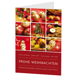 Grußkarte Weihnachten, Motiv Weihnachtsstimmung, Danke an Partner