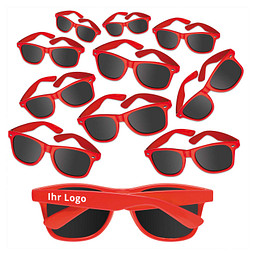 Werbe-Sparset Sonnenbrille Sunshine, 60-tlg., inkl. Druck, Rot