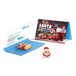Werbekarte, Schoko Weihnachtsmann, inkl. Druck