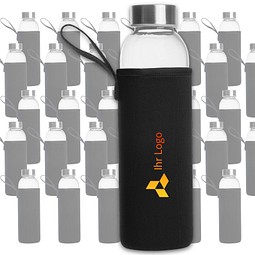 Werbe-Sparset Trinkflasche Klagenfurt, 50-tlg, inkl. Druck, schwarz