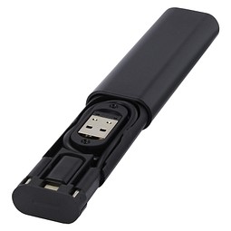 Whiz recyceltes modulares Ladekabel, schwarz