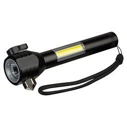 Wiederaufladbare Taschenlampe Trent,schwarz