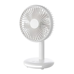 Wiederaufladbarer Ventilator mit Licht REEVES-DESKSTREAM, weiß