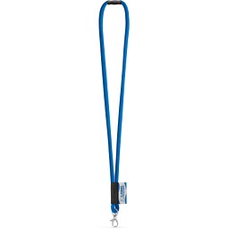 WISBECH. SET Lanyard TUBE Long (Ø 7 mm) mit 9 mm Schnappkarabiner und Ø 7 mm Sicherheitsverschluss, 303 - Blau