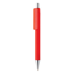 XD COLLECTION Druckkugelschreiber X8 mit Smooth-Touch, blaue Mine, rot