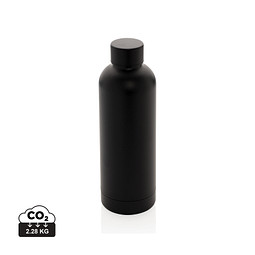 XD COLLECTION Impact Vakuumflasche aus RCS recyceltem Stainless-Steel, schwarz