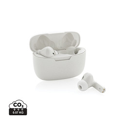 XD COLLECTION Liberty Pro TWS-Ohrhörer aus recyceltem RCS-ABS, weiß