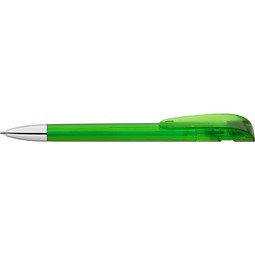 uma® Kugelschreiber YES SI transparent inkl. Metallspitze, hellgrün