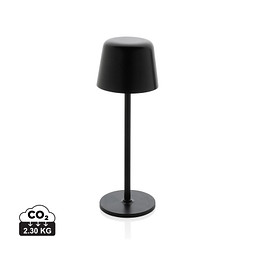 Zenic USB Tischleuchte aus RCS recyceltem Kunststoff, schwarz