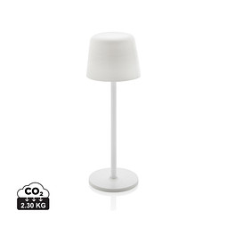 Zenic USB Tischleuchte aus RCS recyceltem Kunststoff, weiß