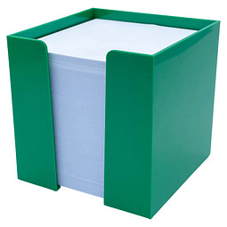 Zettelbox, 10 x 10 x 10 cm, grün