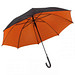 Automatik-Stockschirme Panda, Schwarz/Orange