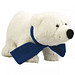 Softplüsch-Eisbär Freddy, mit Schal Blau