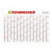 Clever-Plan-Wandplaner 2026 , abwaschbar, inkl. 2-farbigem Druck