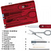 VICTORINOX Multifunktions-Set SwissCard, rot/transparent