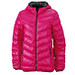 JAMES & NICHOLSON Damen Daunenjacke, pink/dunkelgrau, XL