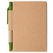 Notizbuch mit Kugelschreiber Mini, liniert, natur/grün Notizbuch mit Kugelschreiber Mini, liniert, natur/grün