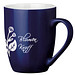 Tasse Gloria, 370 ml, kobaltblau/weiß