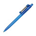 RITTER PEN Druckkugelschreiber mit Federclip Spiralo, blaue Mine, blau/transparent