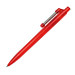RITTER PEN Druckkugelschreiber mit Federclip Spiralo, blaue Mine, rot/transparent