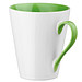 Keramiktasse Maja, 320 ml, weiß/grün