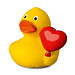 Schnabels® Bade-Ente Herzballon, gelb