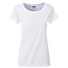 JAMES & NICHOLSON Damen T-Shirt Basic aus Bio-Baumwolle, weiß, XS JAMES & NICHOLSON Damen T-Shirt Basic aus Bio-Baumwolle, weiß, XS