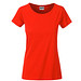 JAMES & NICHOLSON Damen T-Shirt Basic aus Bio-Baumwolle, rot, L