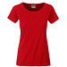 JAMES & NICHOLSON Damen T-Shirt Basic aus Bio-Baumwolle, rot, XS JAMES & NICHOLSON Damen T-Shirt Basic aus Bio-Baumwolle, rot, XS