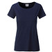 JAMES & NICHOLSON Damen T-Shirt Basic aus Bio-Baumwolle, dunkelblau, L