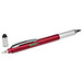 6 in 1 Touch-Kugelschreiber, blaue Mine, rot-metallic