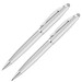 Touch-Schreibset Duo, blaue Mine, Silber Touch-Schreibset Duo, blaue Mine, Silber