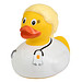 Schnabels® Bade-Ente Ärztin, blond, gelb/weiß